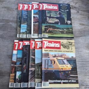 Vintage 1983 Trains The Magazine For Railroading Lot Of 12 Full Year